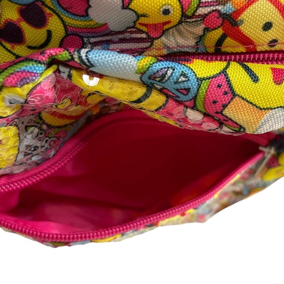 Small Emoji Sequin Back Pack - Preowned 10" x 10" x 3" - Picture 5 of 8